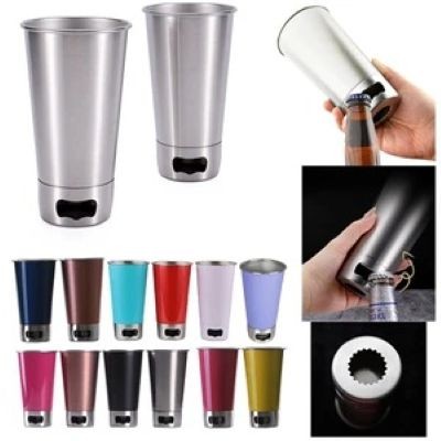 Picture of STAINLESS STEEL METAL TUMBLER with Bottle Opener.