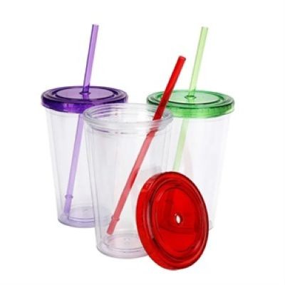 Picture of DOUBLE WALL CUP with Straw