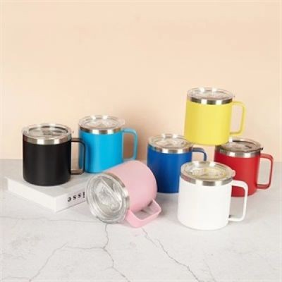 Picture of 12OZ STAINLESS STEEL METAL MUG with Handle