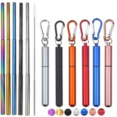 Picture of REUSABLE TELESCOPIC STRAW SET with Cleaner Brush