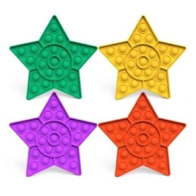 Picture of SILICON STAR-SHAPED BUBBLE POP FIDGET TOY