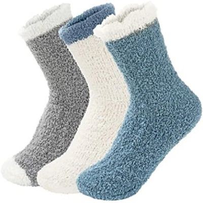 Picture of SOFT COZY PLUSH CHENILLE SHERPA SLIPPER SOCKS