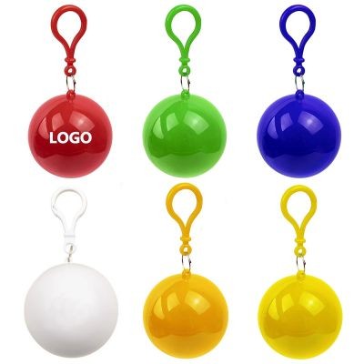 Picture of PORTABLE DISPOSABLE RAINCOAT with Ball Keyring Chain
