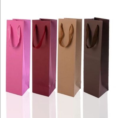 Picture of KRAFT PAPER WINE TOTE GIFT BAG