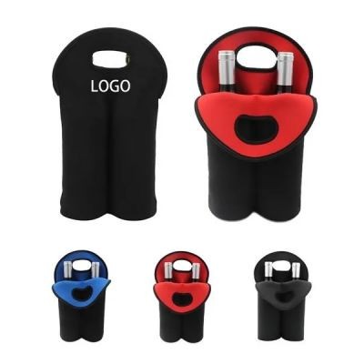 Picture of NEOPRENE WINE BEER CARRIER TOTE COOL BAG