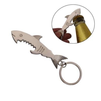 Picture of FISH METAL SHARK BOTTLE OPENER KEYRING CHAIN