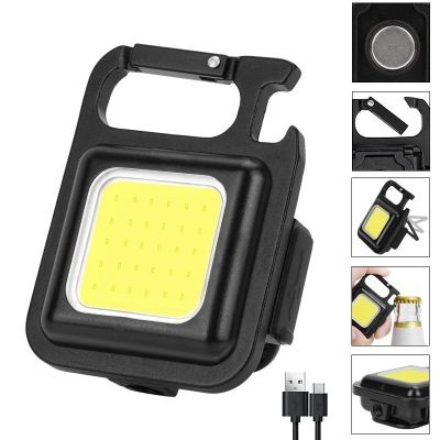 Picture of COB POCKET LIGHT MULTIFUNCTION KEYRING CHAIN with Bottle Opener