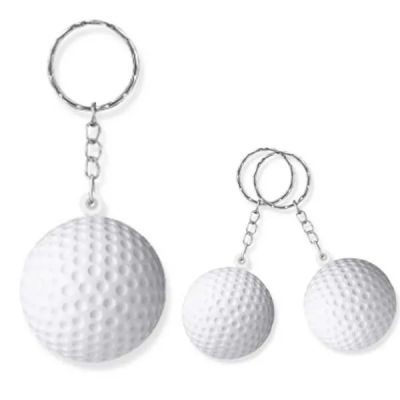 Picture of FOAM STRESS RELIEF GOLF BALL with Keyring Chain