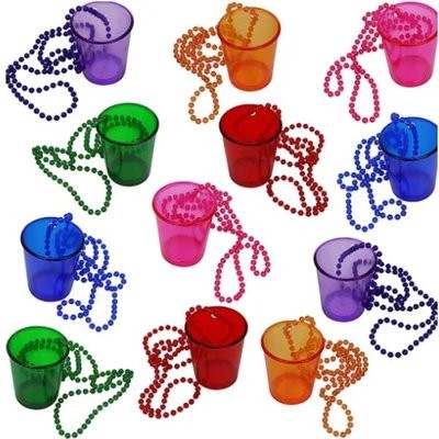 Picture of SHOT GLASS ON BEADED NECKLACE PACK PLASTIC CUP