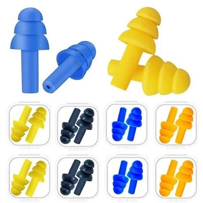 Picture of EARPLUGS REUSABLE SILICON EAR PLUGS in Storage Cases.