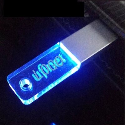 Picture of LED LIGHT UP CRYSTAL USB FLASH DRIVE