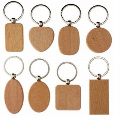 Picture of CUSTOM RECTANGULAR WOOD KEY HOLDER KEYRING