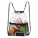 Picture of CLEAR TRANSPARENT DRAWSTRING BAG with Mesh
