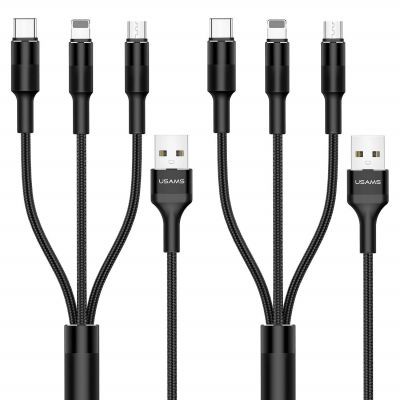 Picture of 3-IN-1 CELL PHONE CHARGER CABLE W & TYPE C ADAPTER & KEYRING