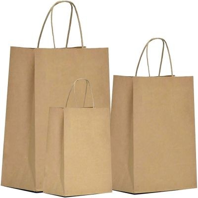 Picture of KRAFT PAPER SHOPPER TOTE BAG(10 INCHX5 INCHX13 INCH) - FOIL STAMP
