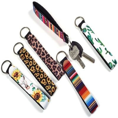 Picture of FULL COLOR CUSTOM WRIST STRAP KEYRING CHAIN NEOPRENE WRISTLET