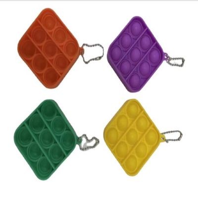 Picture of MINI PUSH POP BUBBLE FIDGET TOY KEYRING SQUARE
