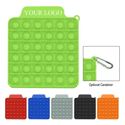 Picture of SQUARE BUBBLE FIDGET SENSORY TOY with Carabiner