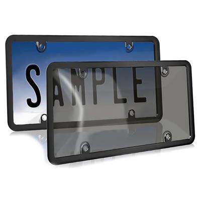 Picture of UNBREAKABLE LICENSE PLATE TINTED COVERS SHIELDS with Frame