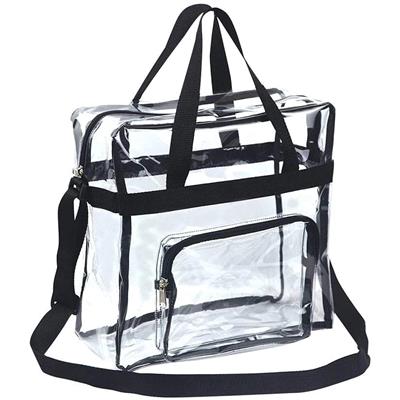 Picture of CLEAR TRANSPARENT STADIUM ZIPPER TOTE BAG