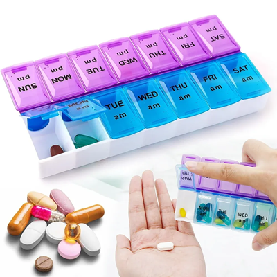 Picture of PORTABLE PP PILL BOX, 14 GRIDS, ONE WEEK CAPACITY
