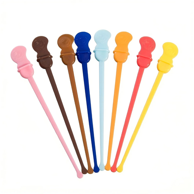 Picture of CUSTOM DRINK STICK STIRRERS COFFEE CUP LID STOPPERS