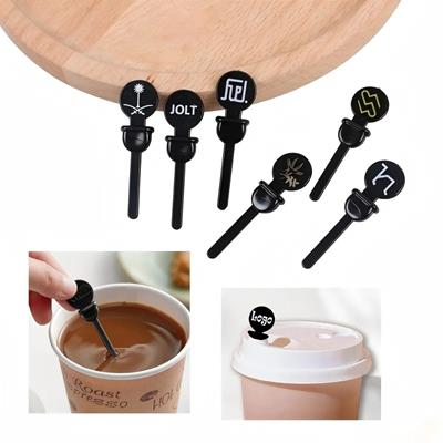 Picture of CUSTOM BEVERAGE DRINK STICK STIRRERS COFFEE CUP LID STOPPERS