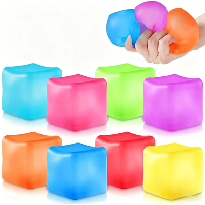 Picture of SQUEEZE ICE CUBE SQUISHY STRESS RELIEF TOY