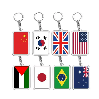 Picture of NATIONAL FLAGS ACRYLIC KEYRING CHAIN