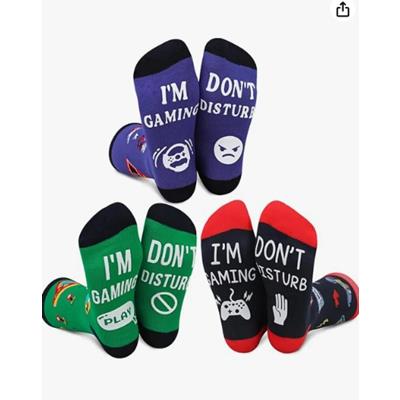 Picture of GOLF MID-CALF SPORTS SOCKS with Fun Letter Pattern