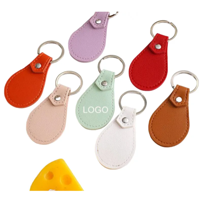 Picture of TEAR DROP SHAPE LEATHER KEYRING CHAIN