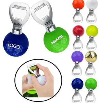 Picture of CUSTOM LOGO COASTER GOLF BALL SHAPE BEER BOTTLE OPENER