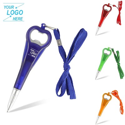 Picture of BOTTLE OPENER MAGNET PEN with Lanyard