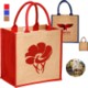 Picture of LAMINATED JUTE BAGS & COLOURED SIDES AND HANDLES W & GUSSET