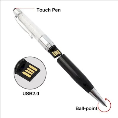 Picture of 3 -IN- 1 CRYSTAL BALL PEN PEN USB DRIVE AND STYLUS-1GB