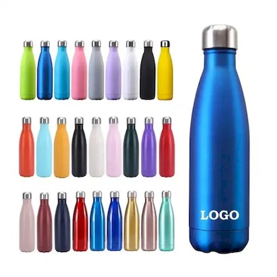Picture of 12 OZ STAINLESS STEEL METAL VACUUM THERMAL INSULATED WATER BOTTLE.