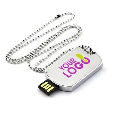Picture of 2 GB DOG TAG USB FLASH DRIVE