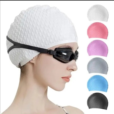 Picture of DURABLE SILICON ADULT SWIMMING CAP HIGH ELASTICITY.