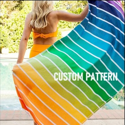 Picture of MICROFIBER RAINBOW BEACH TOWELS.