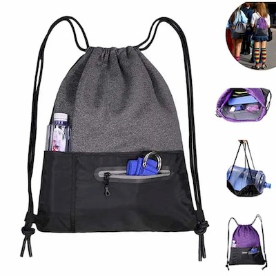 Picture of DRAWSTRING BACKPACK RUCKSACK SACKPACK GYM SACK STRING BAG.