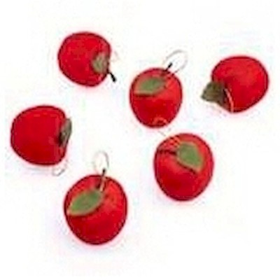 Picture of CHRISTMAS TREE ORNAMENT RED FOAM APPLE.