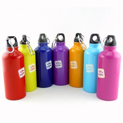 Picture of 20OZ STAINLESS STEEL METAL SPORTS WATER BOTTLE with Carabiner
