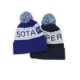 Picture of CUSTOM ACRYLIC KNIT BEANIE CAP with Cuff & Pompom