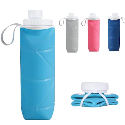 Picture of 20OZ SILICON COLLAPSIBLE WATER BOTTLE.