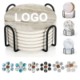 Picture of MARBLE STYLE CERAMIC POTTERY DRINK COASTER FOR TABLETOP PROTECTION