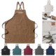 ADJUSTABLE DENIM BIB WORK APRON image 2