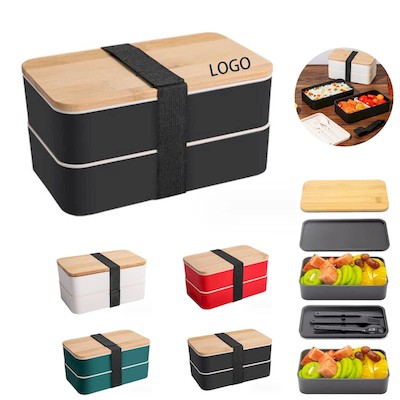 Picture of WHEAT STRAW BENTO LUNCH BOX with Table Ware Set.