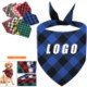 Picture of TRIANGULAR CUSTOMIZED COTTON DOG HANDKERCHIEF SCARF
