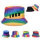 Picture of STYLISH TIE-DYE COLORBLOCKED STRIPE FISHERMANS HAT