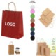 Picture of COLORFUL GIFT SHOPPING BAG BROWN PACKAGING KRAFT PAPER
